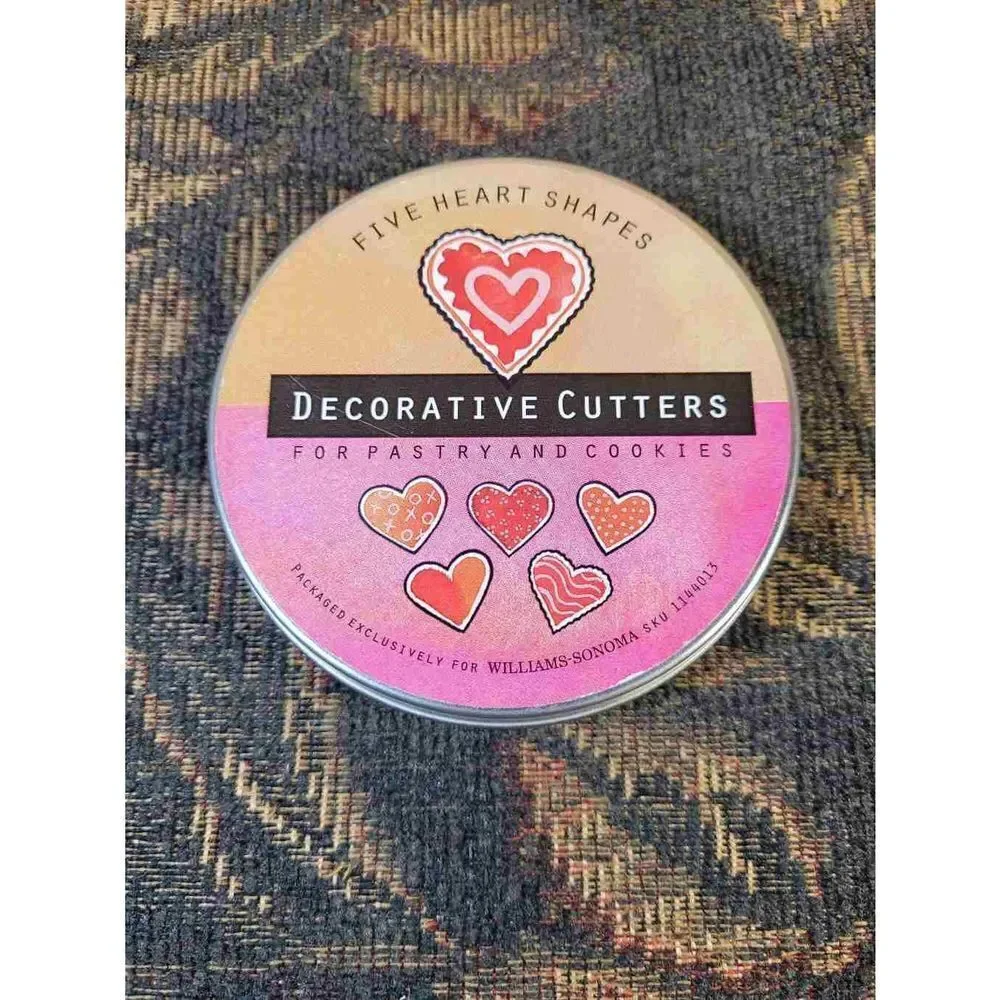 Five Heart Decorative Cutters made exclusively for William Sonoma